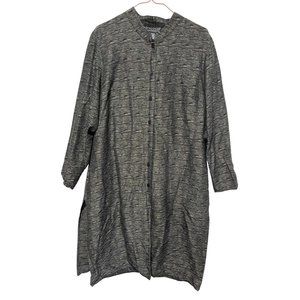 Dialogue Silk Duster Coat Dress Womens Size M